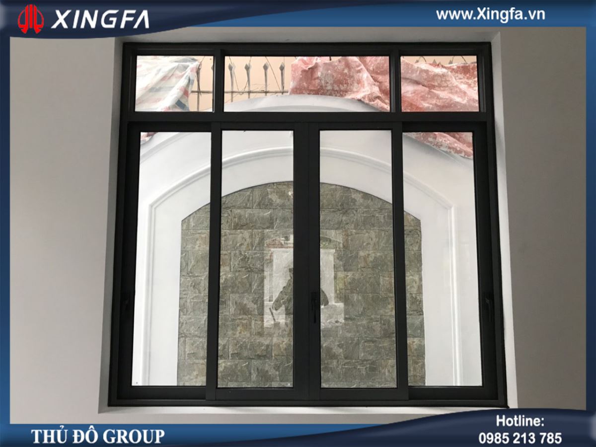 Mẫu cửa sổ nhôm Xingfa mở trượt 2 cánh & mở trượt 4 cánh