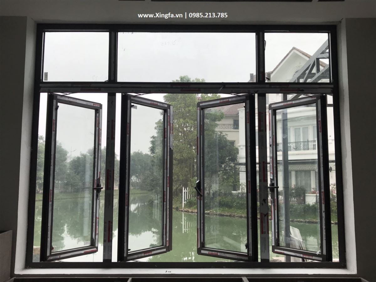 cửa sổ nhôm xingfa mở quay 4 cánh