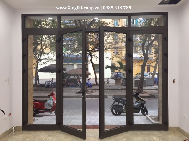Cửa đi mở quay 4 cánh nhôm Xingfa nhập khẩu
