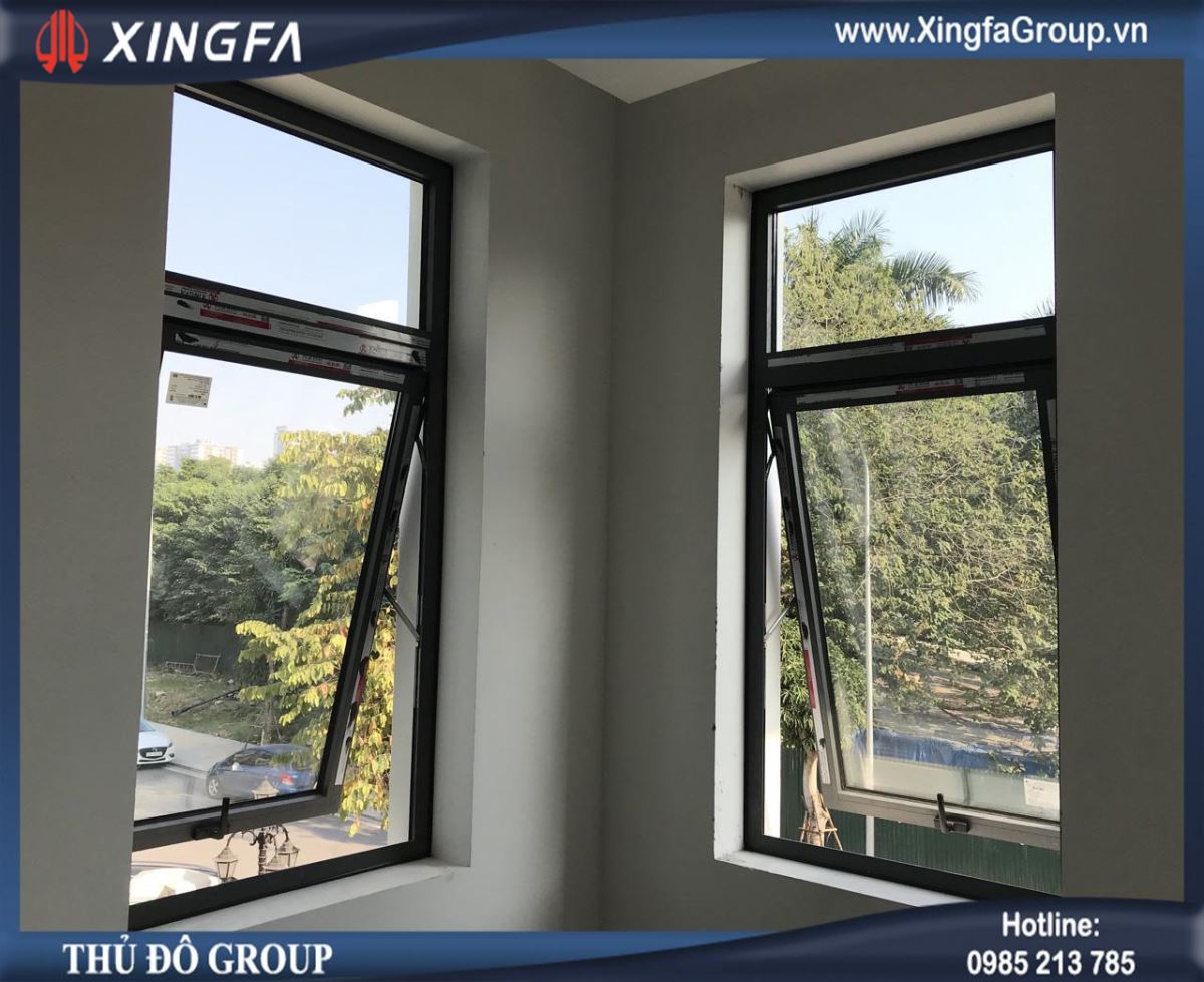 Cửa nhôm Xingfa mầu vân gỗ