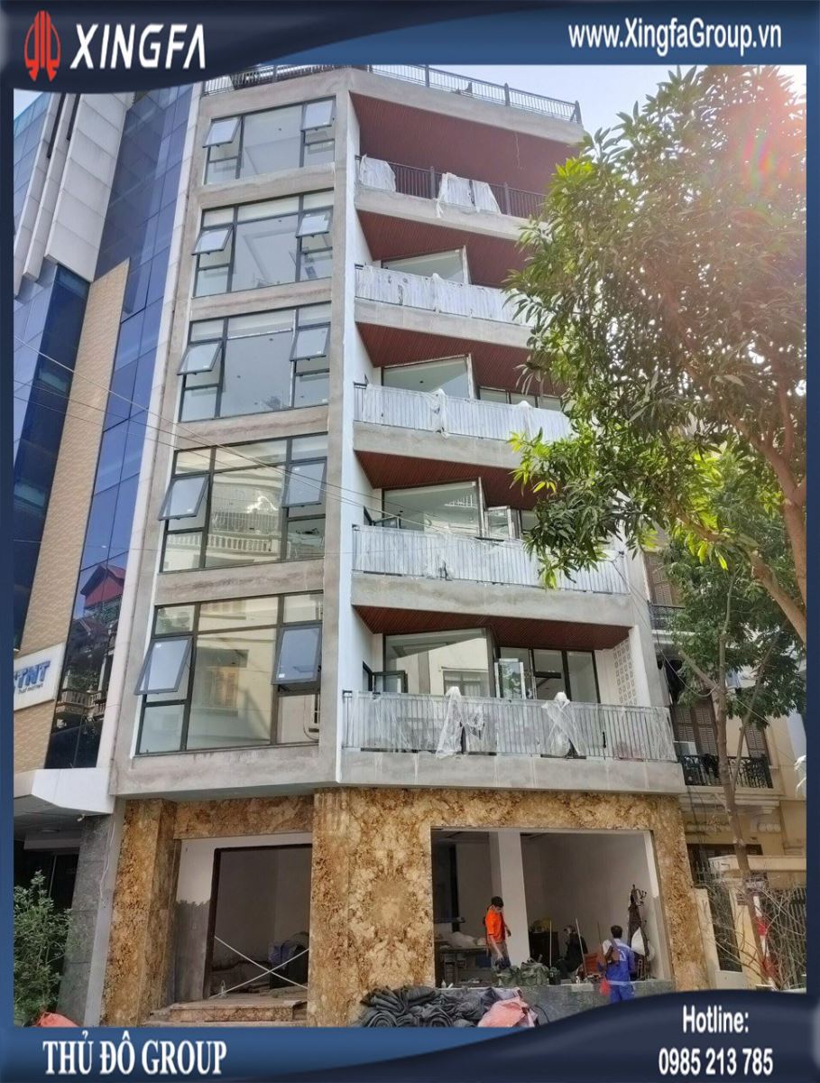 Công trình thi công lắp đặt cửa nhôm Xingfa tại nhà chú Hồng ở Nguyễn Khánh Toàn, Cầu Giấy, Hà Nội