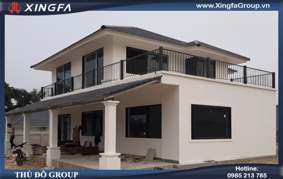 Công trình thi công lắp đặt cửa nhôm Xingfa tại nhà chị Việt ở Yên Bài, Ba Vì, Hà Nội