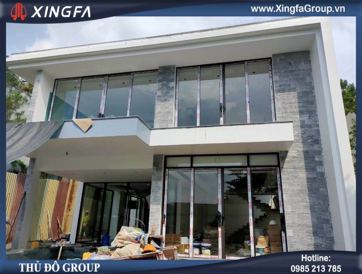 Công trình thi công hạng mục cửa nhôm Xingfa nhập khẩu tại Flamingo Đải Lải, Vĩnh Phúc