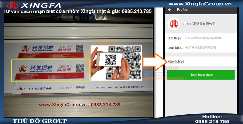 Phần mềm quét mã cửa nhôm Xingfa