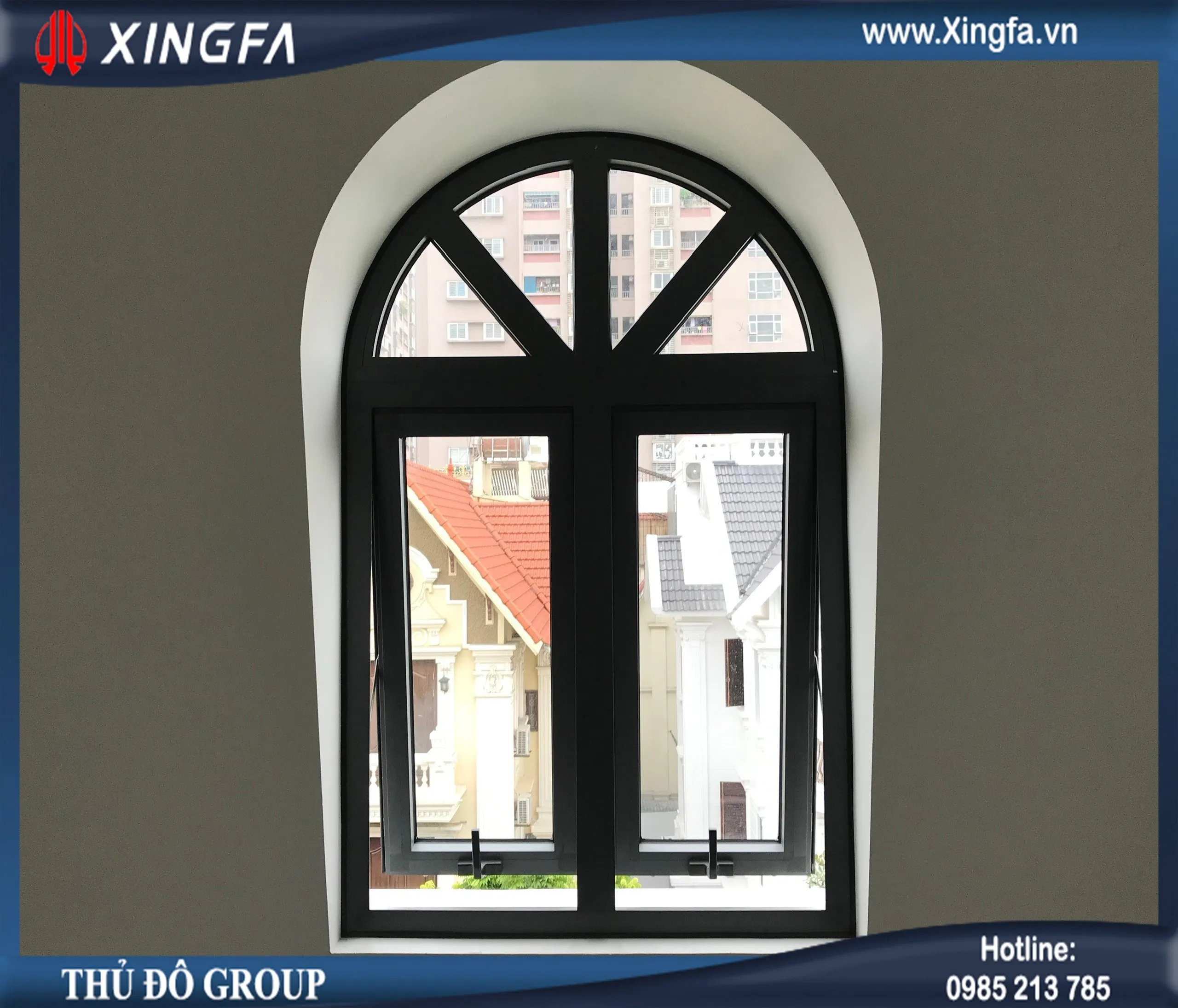 Sự kết hợp giữ cửa sổ và cửa đi nhôm Xingfa nhập khẩu giúp căn phòng thêm thông thoáng và thẩm mỹ