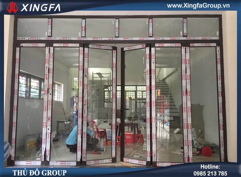 Trải nghiệm mẫu thiết kế cửa nhôm Xingfa nhập khẩu mở xếp trượt gấp 4 cánh siêu HOT nhất 2016