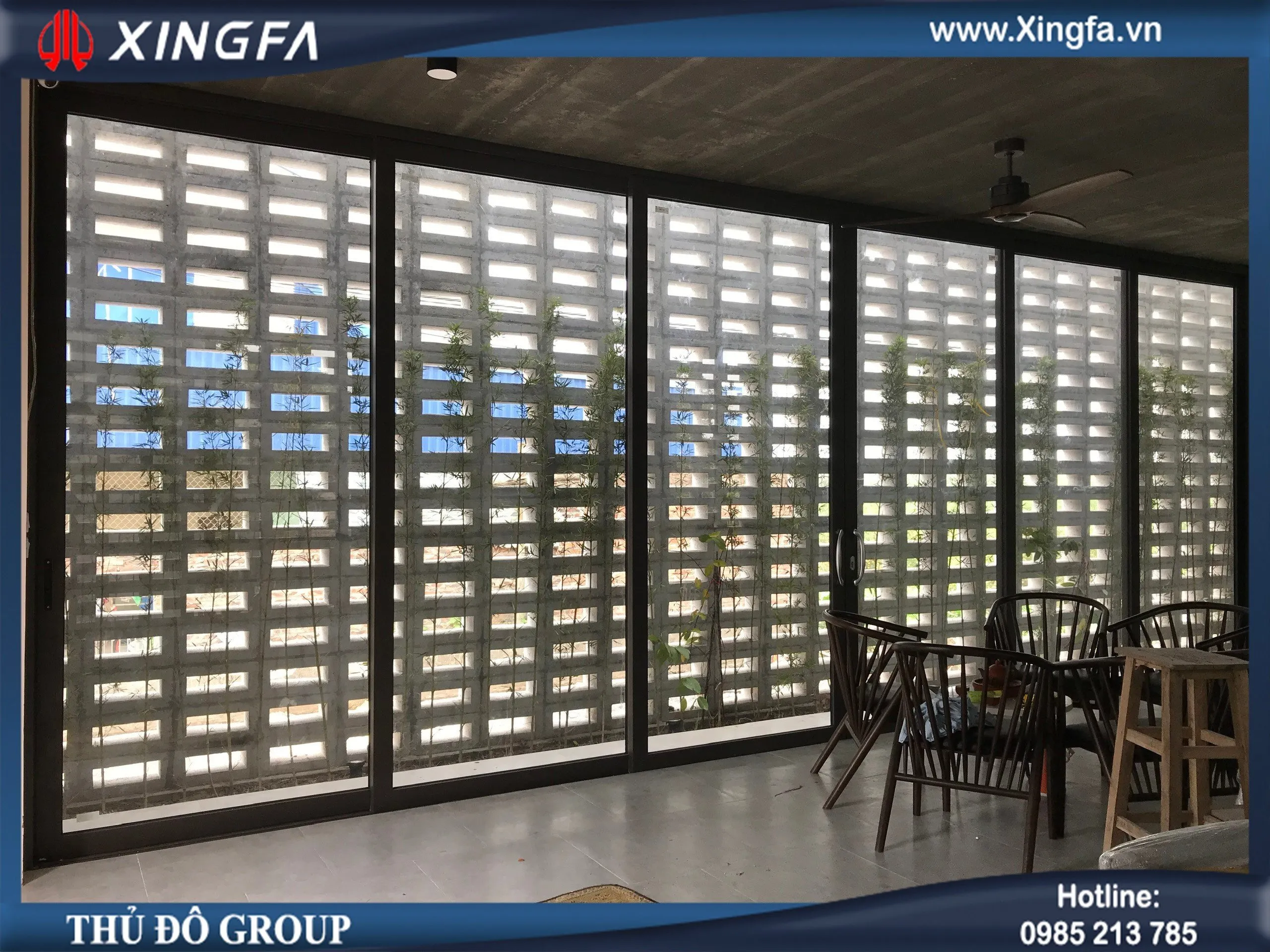 Cửa Nhôm XINGFA Mở Trượt Lùa 6 Cánh Trên 3 Ray Cửa Nhôm XINGFA Mở Trượt Lùa 6 Cánh Trên 3 Ray