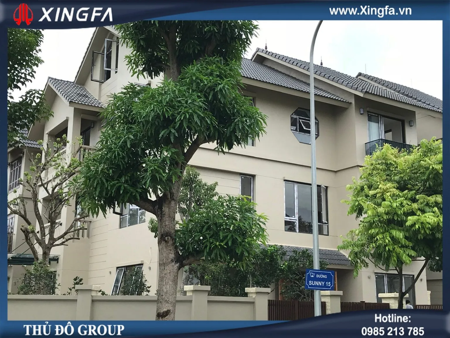 BIỆT THỰ SANG TRỌNG SỬ DỤNG CỬA NHÔM XINGFA NHẬP KHẨU