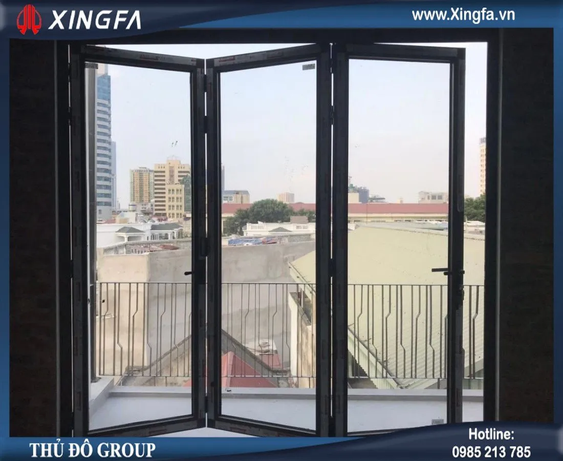 Công trình cửa nhôm Xingfa nhập khẩu mở xếp trượt gấp tại ROYAL CITY Công trình cửa nhôm Xingfa nhập khẩu mở xếp trượt gấp tại ROYAL CITY