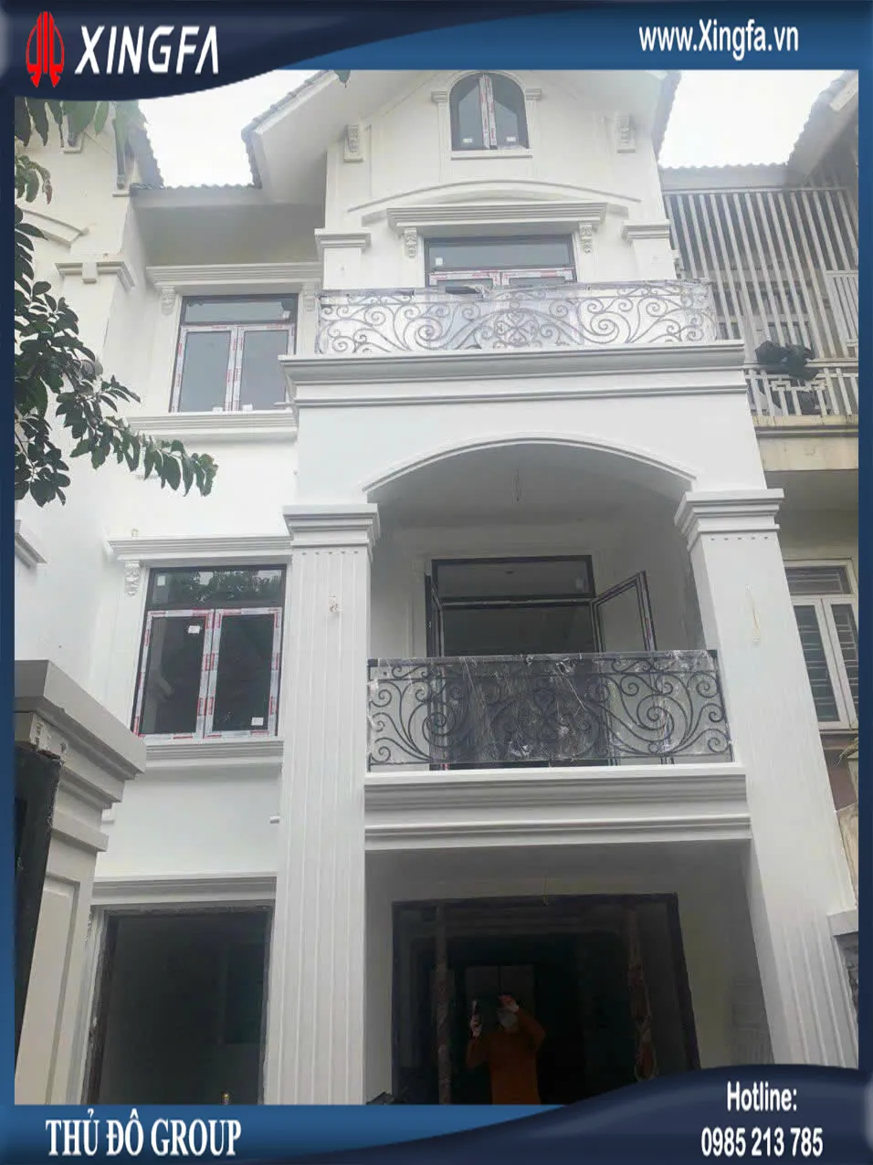 Cửa nhôm Xingfa cho phòng khách sang trọng