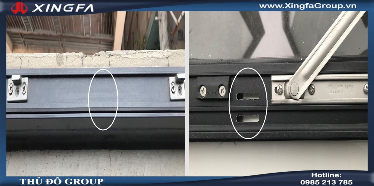 kh&aacute;c biệt giữa cửa nh&ocirc;m Xingfa nhập khẩu v&agrave; cửa nh&ocirc;m Xingfa gi&aacute; rẻ - 7