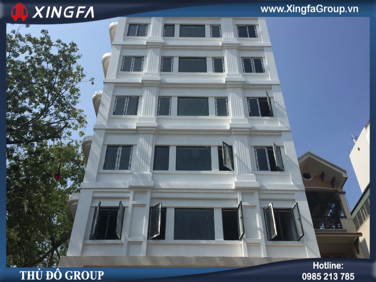 C&ocirc;ng tr&igrave;nh thi c&ocirc;ng lắp đặt cửa nh&ocirc;m Xingfa tại Building 100 Y&ecirc;n L&atilde;ng, Đống Đa, H&agrave; Nội