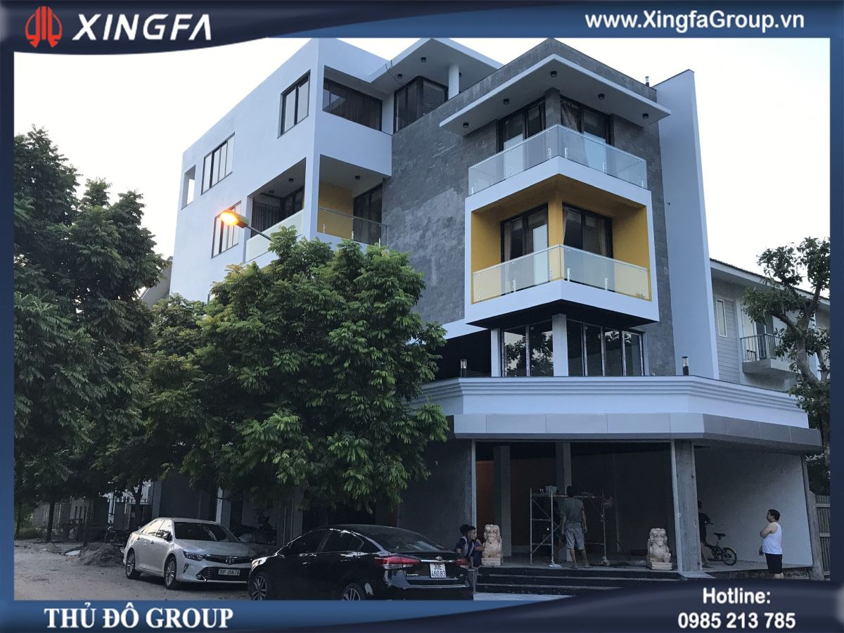 Thi c&ocirc;ng lắp đặt cửa nh&ocirc;m Xingfa tại nh&agrave; chị Hoa ở số 39, LK xx, KĐT V&acirc;n Canh, Ho&agrave;i Đức, H&agrave; Nội
