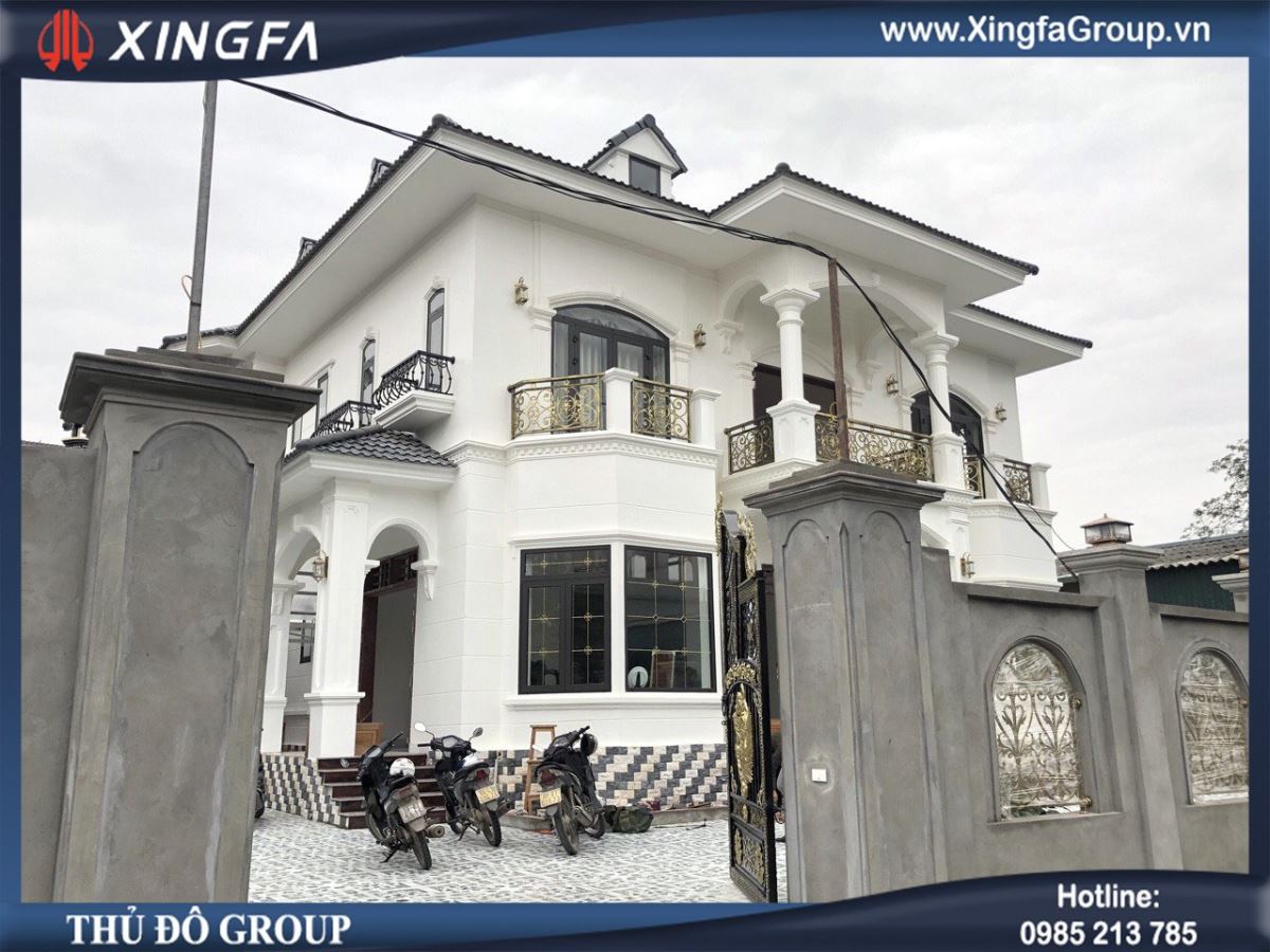 Thi c&ocirc;ng lắp đặt c&ocirc;ng tr&igrave;nh cửa nh&ocirc;m Xingfa tại nh&agrave; anh Quang ở TT V&ocirc;i, Lạng Giang, Bắc Giang