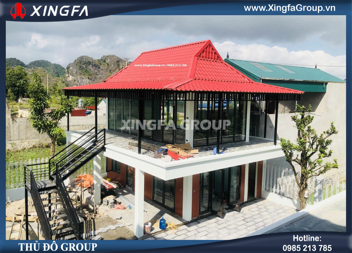 C&ocirc;ng tr&igrave;nh thi c&ocirc;ng lắp đặt cửa nh&ocirc;m Xingfa tại nh&agrave; anh Huy ở Ninh Nhất, Ninh B&igrave;nh