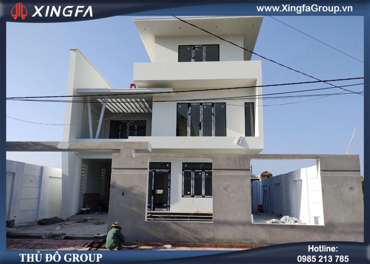 C&ocirc;ng tr&igrave;nh thi c&ocirc;ng lắp đặt cửa nh&ocirc;m Xingfa tại nh&agrave; anh Tuấn Anh ở Hoa Lư, Ninh B&igrave;nh