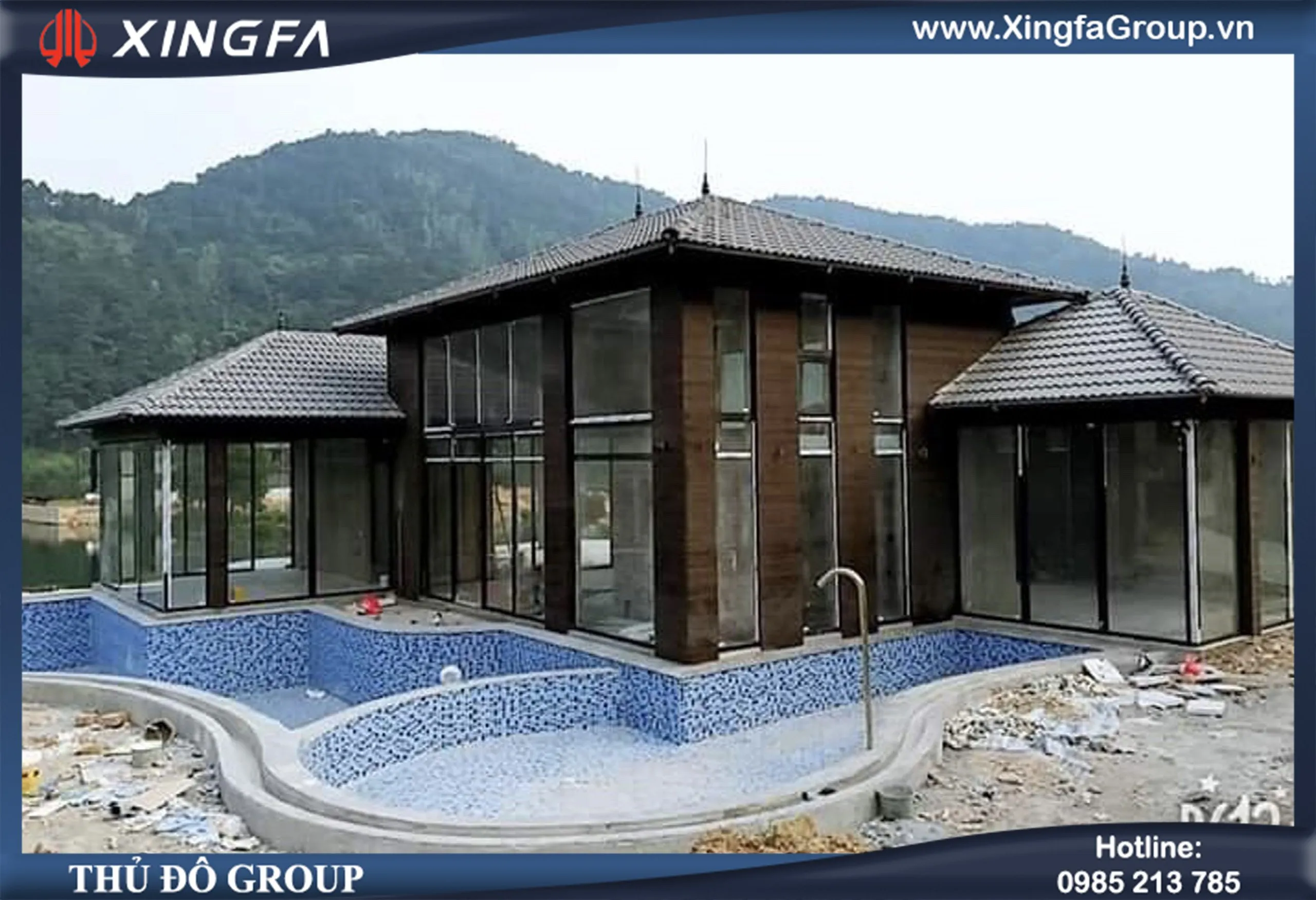 C&ocirc;ng tr&igrave;nh biệt thự sử dụng cửa nh&ocirc;m Xingfa nhập khẩu ch&iacute;nh h&atilde;ng 100% của Thủ Đ&ocirc; Group tại Flamingo Đại Lải, Vĩnh Ph&uacute;c