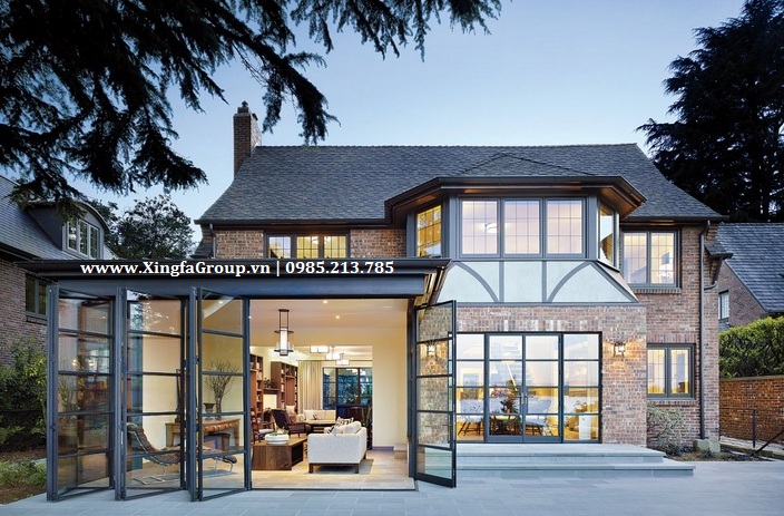 Tổng hợp các mẫu cửa nhôm kính Xingfa 4 cánh siêu Hot nhất hiện nay